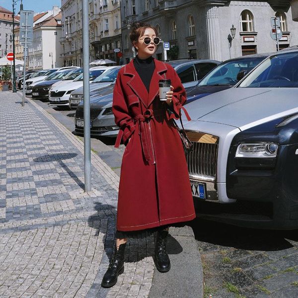 women's trench coats korean stylish long loose women coat with belt 2021 spring autumn zipper pockets fashion ladies windbreaker outerw, Tan;black
women's trench coats korean stylish long loose women coat with belt 2021 spring autumn zipper pockets fashion ladies windbreaker outerw, Tan;black