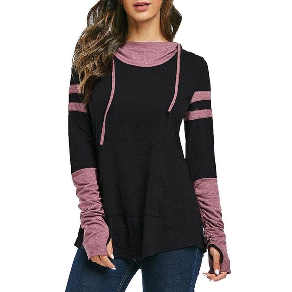 women's t-shirt ly fashion women casual hooded ruched sleeve pocket tunic hoodie for autumn 2021, White
women's t-shirt ly fashion women casual hooded ruched sleeve pocket tunic hoodie for autumn 2021, White