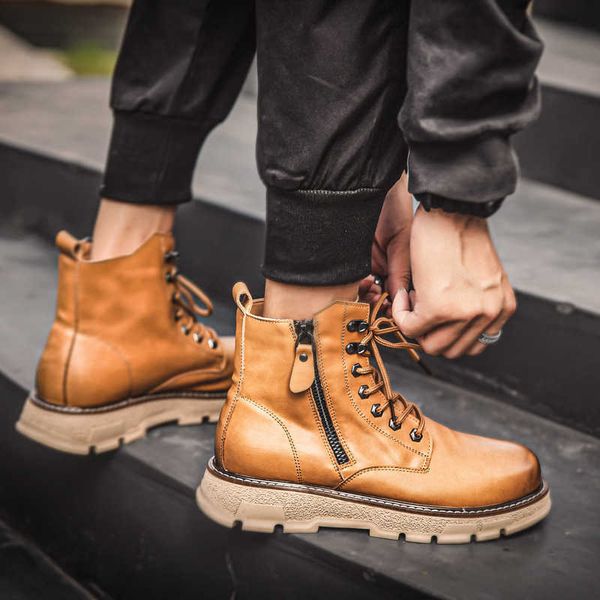 can't beat yellow boots wenzhou cowhide men's martin boots autumn high tube big head cowboy work cloth
can't beat yellow boots wenzhou cowhide men's martin boots autumn high tube big head cowboy work cloth