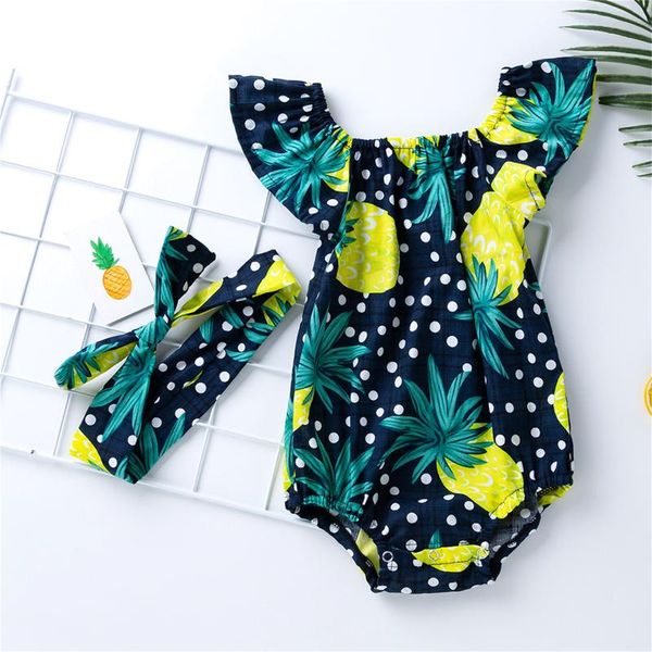 rompers baby girls clothes summer bodysuits for born infant ruffle pineapple printing floral romper headbands jumpsuit, Blue
rompers baby girls clothes summer bodysuits for born infant ruffle pineapple printing floral romper headbands jumpsuit, Blue