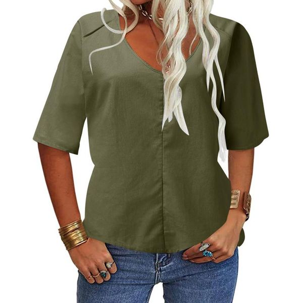 women's t-shirt ladies printed cotton and linen short-sleeved button vintage shirt loose casual summer ropa plus size mujer, White
women's t-shirt ladies printed cotton and linen short-sleeved button vintage shirt loose casual summer ropa plus size mujer, White