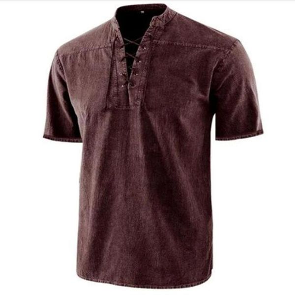 men's casual shirts 2021 fashion men/youth stand collar retro lace-up pure color short sleeve vintage loose blouse oversize s-5xl, White;black
men's casual shirts 2021 fashion men/youth stand collar retro lace-up pure color short sleeve vintage loose blouse oversize s-5xl, White;black