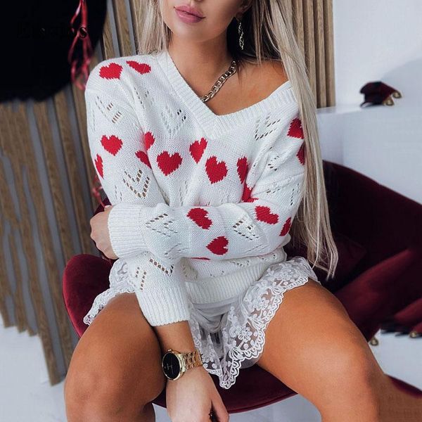 women's sweaters women hollow out v neck sweater autumn cute heart print casual jumpers winter off shoulder knitted pullover stree, White;black
women's sweaters women hollow out v neck sweater autumn cute heart print casual jumpers winter off shoulder knitted pullover stree, White;black