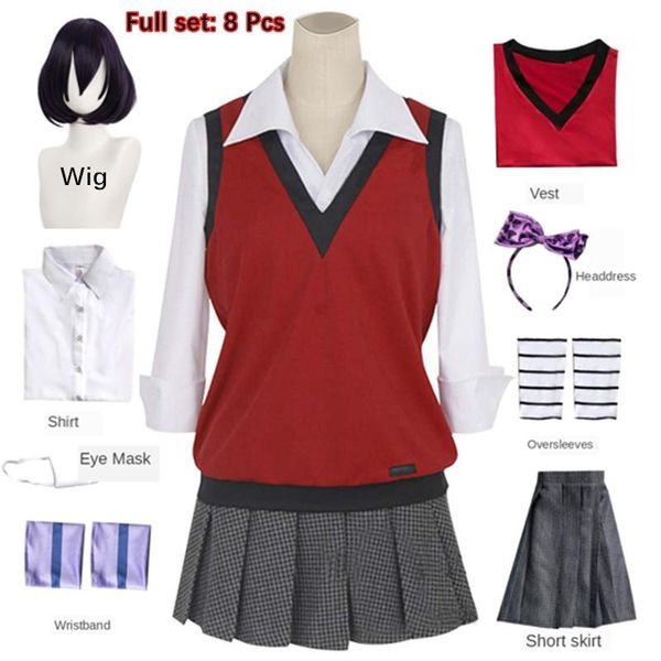 anime costumes ikishima midari cosplay costume kakegurui compulsive gambler wigs accessories jk uniform schoolgirl school suit, Black
anime costumes ikishima midari cosplay costume kakegurui compulsive gambler wigs accessories jk uniform schoolgirl school suit, Black
