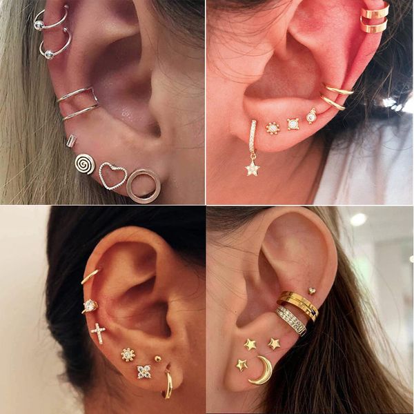 5943 earrings creative full diamond cross earrings alloy ear clip set 7 pieces, Golden;silver 
5943 earrings creative full diamond cross earrings alloy ear clip set 7 pieces, Golden;silver