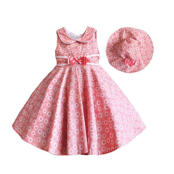 girl's dresses grils dress with hat summer floral print baby girls party princess sleeveless birthday christmas gift kids clothing, Red;yellow
girl's dresses grils dress with hat summer floral print baby girls party princess sleeveless birthday christmas gift kids clothing, Red;yellow