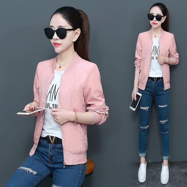 women's jackets baseball autumn causal stand neck long sleeve windbreaker coats solid loose zippered short jacket plus size, Black;brown
women's jackets baseball autumn causal stand neck long sleeve windbreaker coats solid loose zippered short jacket plus size, Black;brown