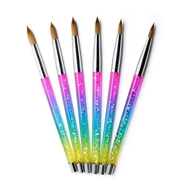 nail brushes gradient crystal acrylic pen paint handle kolinsky sable hair extension uv gel polish builder tools, Yellow
nail brushes gradient crystal acrylic pen paint handle kolinsky sable hair extension uv gel polish builder tools, Yellow