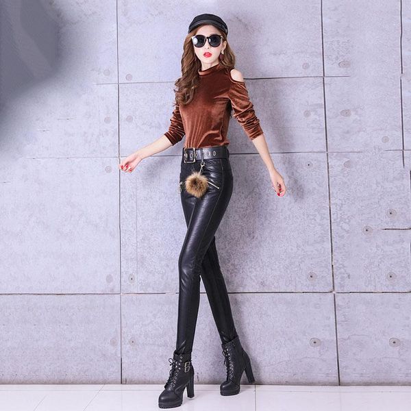 women's pants & capris plus size winter leather leggings women warm velvet legging femme high waist thick stretch leggins with belt, Black;white
women's pants & capris plus size winter leather leggings women warm velvet legging femme high waist thick stretch leggins with belt, Black;white