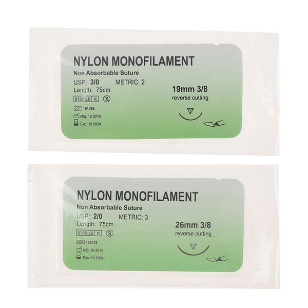 12pcs/set nylon monofilament medical thread with needle suture training practice 75cm to improve medical technique exercise tool 
12pcs/set nylon monofilament medical thread with needle suture training practice 75cm to improve medical technique exercise tool