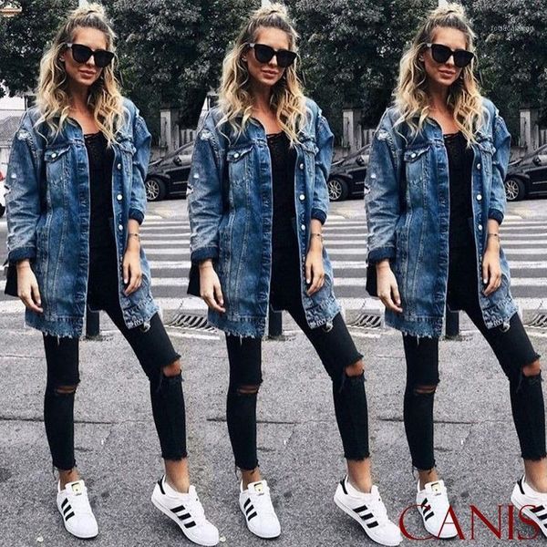 women's jackets autumn winter women plus size harajuku boyfriend denim jacket hole casual loose long sleeve wind jean large female coat, Black;brown
women's jackets autumn winter women plus size harajuku boyfriend denim jacket hole casual loose long sleeve wind jean large female coat, Black;brown