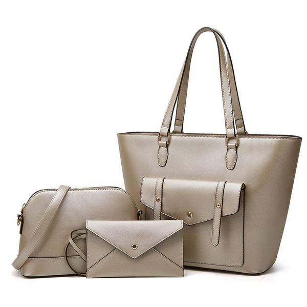 trendy pu women's shopping bags 3-piece set style pure color design ladies bag casual handbag wallet
trendy pu women's shopping bags 3-piece set style pure color design ladies bag casual handbag wallet