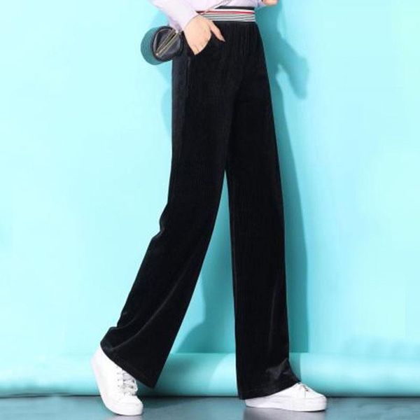 women's pants & capris winter thickening velvet flare trouser elegant corduroy high waist straight female casual warm wide leg women, Black;white
women's pants & capris winter thickening velvet flare trouser elegant corduroy high waist straight female casual warm wide leg women, Black;white