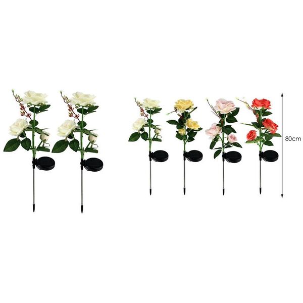lawn lamps 4x solar flower lights outdoor waterproof decorative powered 3 rose led lamp pink & white
lawn lamps 4x solar flower lights outdoor waterproof decorative powered 3 rose led lamp pink & white