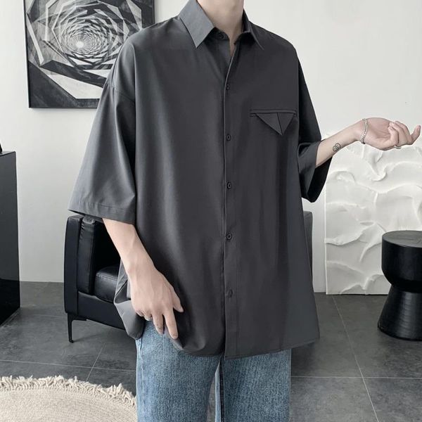 men's casual shirts summer ice silk shirt men korean business fashion loose social all-match short-sleeved, White;black
men's casual shirts summer ice silk shirt men korean business fashion loose social all-match short-sleeved, White;black
