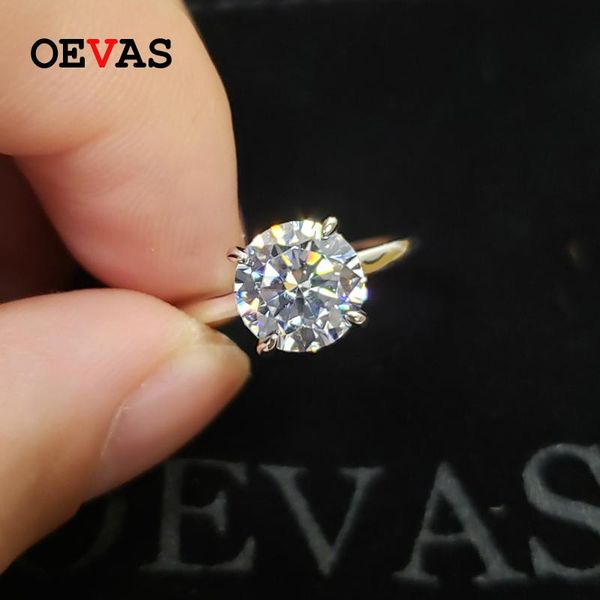 cluster rings oevas 100% 925 sterling sparkling high carbon diamond wedding for women engagement party fine jewelry gifts, Golden;silver 
cluster rings oevas 100% 925 sterling sparkling high carbon diamond wedding for women engagement party fine jewelry gifts, Golden;silver