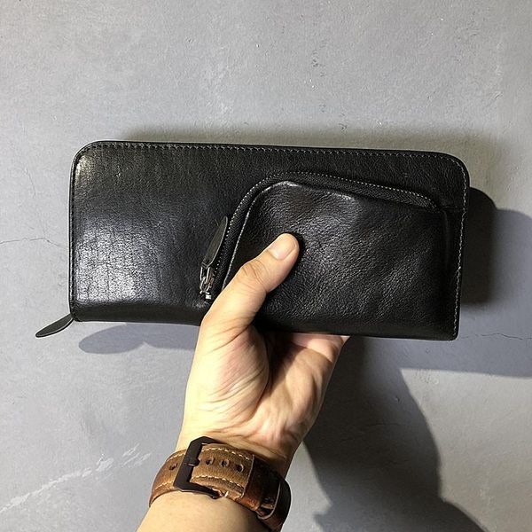 wallets retro handmade real cowhide men long wallet casual high-quality natural leather multi-card pocket mobile phone bag, Red;black
wallets retro handmade real cowhide men long wallet casual high-quality natural leather multi-card pocket mobile phone bag, Red;black
