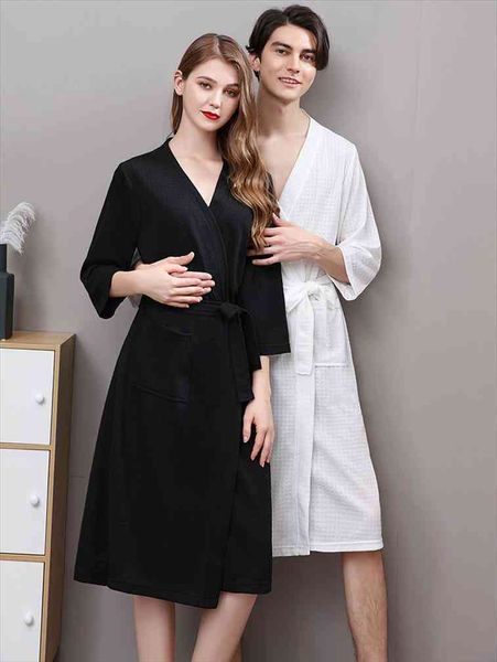 women men bath robe waffle shower sleepwear nightgowns male female bathrobe long woman man pajamas bademantel, Black;red
women men bath robe waffle shower sleepwear nightgowns male female bathrobe long woman man pajamas bademantel, Black;red
