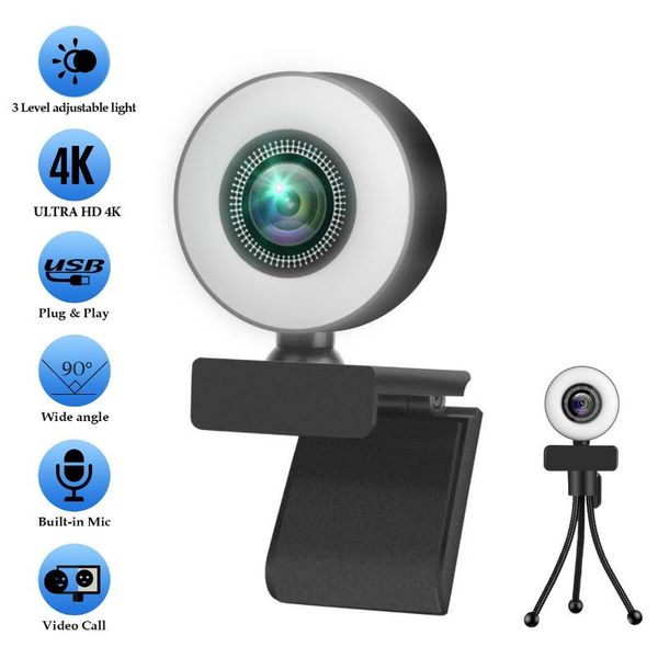 webcams 1080p 2k 4k hd webcam with ring fill light lappc computer live broadcast camera video web microphone cam
webcams 1080p 2k 4k hd webcam with ring fill light lappc computer live broadcast camera video web microphone cam