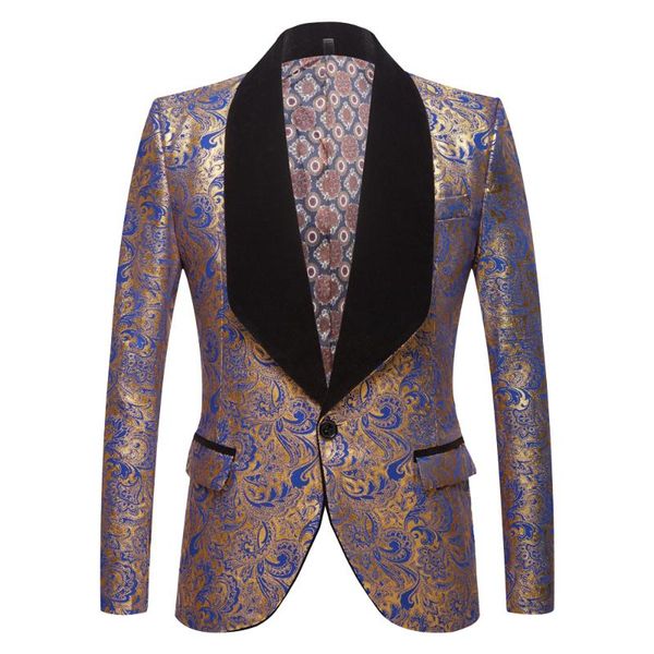 men's suits & blazers men's gold plated black collar suit set wedding floral pattern slim fit party prom dress tuxedo singers costu, White;black
men's suits & blazers men's gold plated black collar suit set wedding floral pattern slim fit party prom dress tuxedo singers costu, White;black