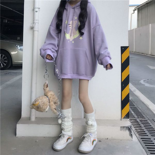 new japanese 2021 kawaii cartoon printed schoolgirl fall and winter korean clothes sweet loosey style long hoodie wome r9kh, Black
new japanese 2021 kawaii cartoon printed schoolgirl fall and winter korean clothes sweet loosey style long hoodie wome r9kh, Black