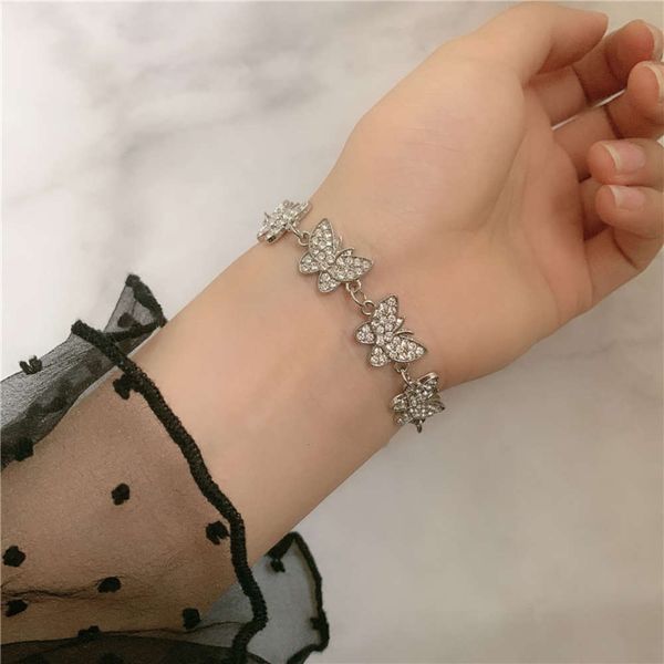 hbp fashion design isn wind diamond butterfly micro inlaid light luxury niche stainless steel temperament bracelet women, Silver
hbp fashion design isn wind diamond butterfly micro inlaid light luxury niche stainless steel temperament bracelet women, Silver
