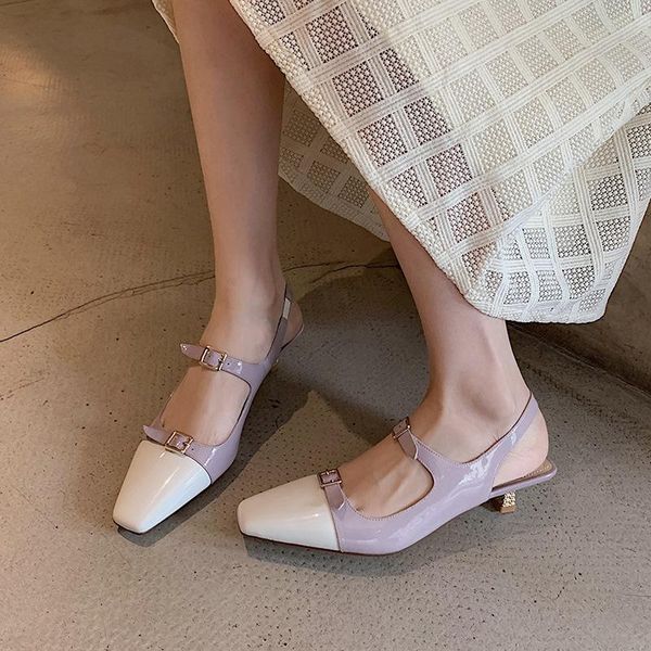 sandals gentle retro with 2021 summer color cowhede square head shallow mouth belt buckle thin heel back empty sandal woman, Black
sandals gentle retro with 2021 summer color cowhede square head shallow mouth belt buckle thin heel back empty sandal woman, Black