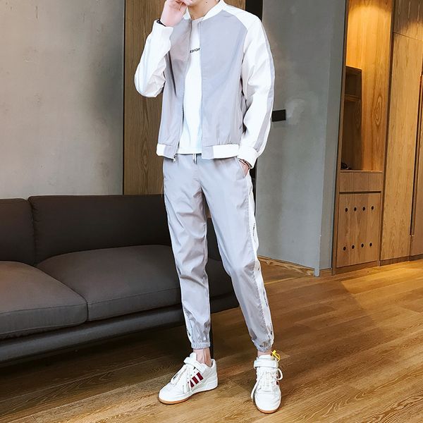 autumn men's leisure sweater youth trend handsome fashion brand two piece suit, Black
autumn men's leisure sweater youth trend handsome fashion brand two piece suit, Black