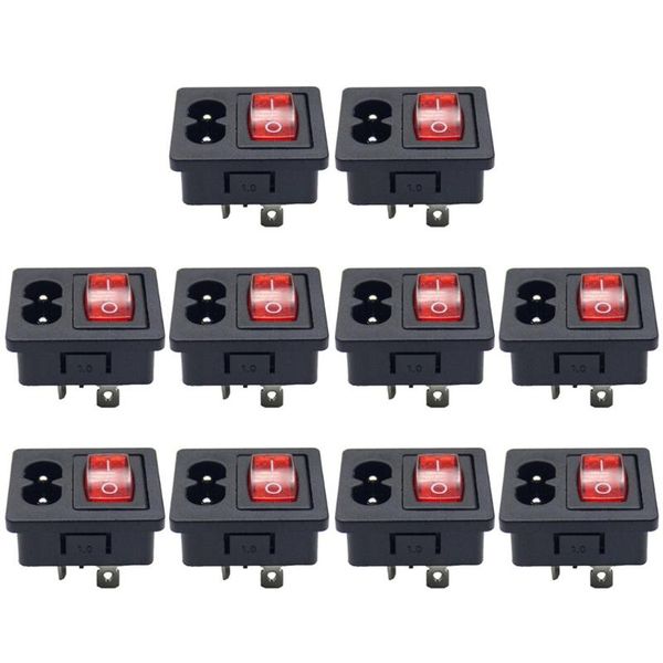 smart power plugs 10pcs/lot ac 2.5a 250v iec 320 c8 cord inlet socket receptacle with on-off red light rocker switch
smart power plugs 10pcs/lot ac 2.5a 250v iec 320 c8 cord inlet socket receptacle with on-off red light rocker switch