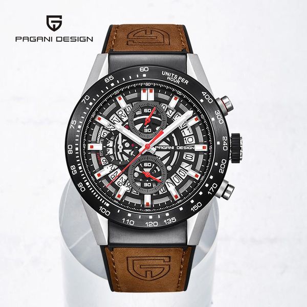wristwatches pagani design luxury business watch men chronograph 30m waterproof wristwatch leather strap men's watches relogio masculin, Slivery;brown
wristwatches pagani design luxury business watch men chronograph 30m waterproof wristwatch leather strap men's watches relogio masculin, Slivery;brown