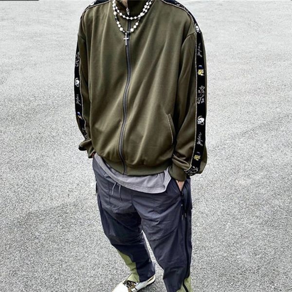 2021 new army kapital green male jacket superior cal quality zip limit gold embroidered sports tape clothing 8f1w, Black;brown
2021 new army kapital green male jacket superior cal quality zip limit gold embroidered sports tape clothing 8f1w, Black;brown