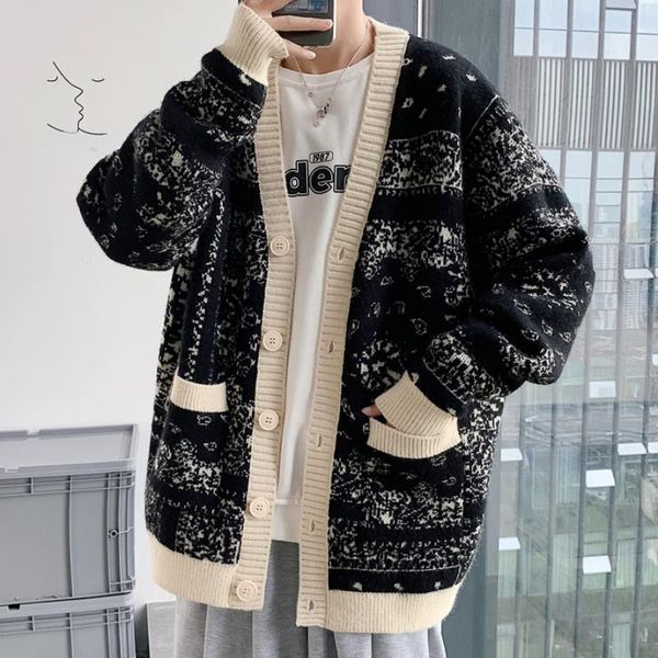 men's sweaters grade autum fashion knitted men loose cardigan sweater korean casual coats jacket mens clothing, White;black
men's sweaters grade autum fashion knitted men loose cardigan sweater korean casual coats jacket mens clothing, White;black
