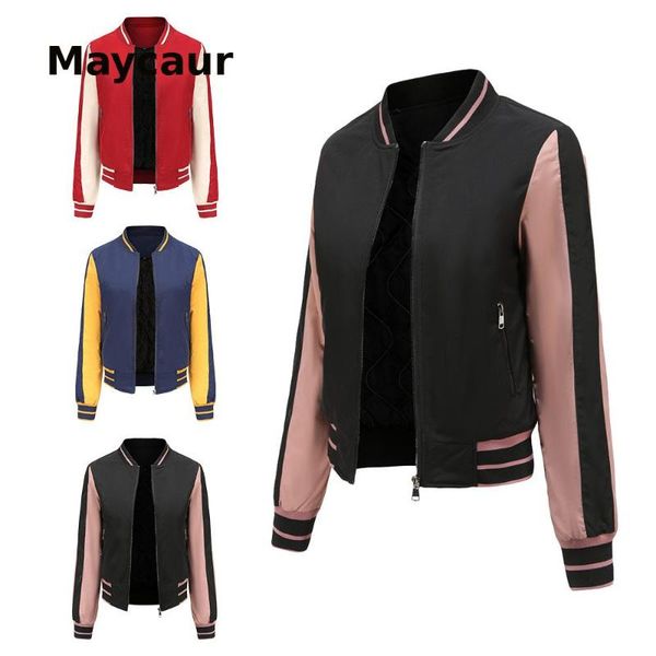 women's jackets 2021 coat spring and autumn jacket quilted europe america color matching baseball uniform pilot, Black;brown
women's jackets 2021 coat spring and autumn jacket quilted europe america color matching baseball uniform pilot, Black;brown
