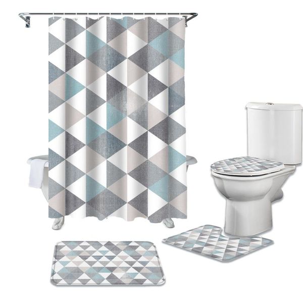 rhombus plaid texture retro geometry waterproof bathroom curtain durable shower curtains set rugs toilet lid cover bath mat
rhombus plaid texture retro geometry waterproof bathroom curtain durable shower curtains set rugs toilet lid cover bath mat