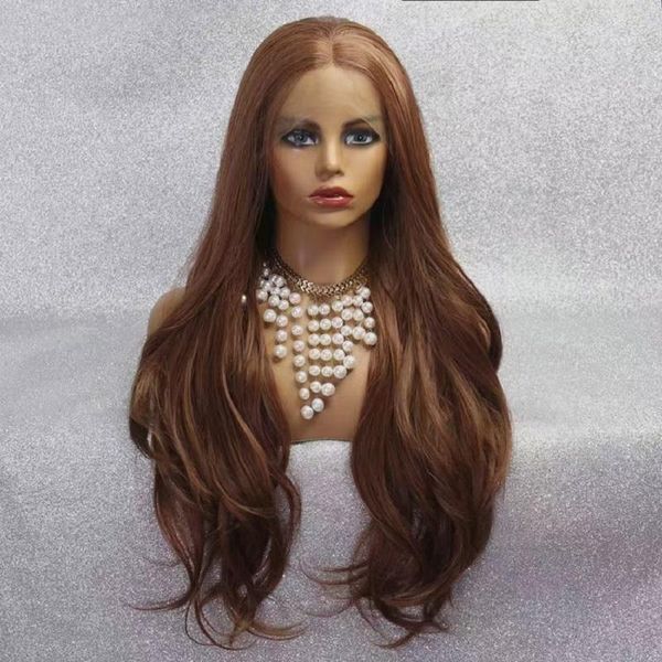 synthetic wigs 26inch 180%density brown long natural wave lace front for women with baby hair daily wear fiber, Black
synthetic wigs 26inch 180%density brown long natural wave lace front for women with baby hair daily wear fiber, Black