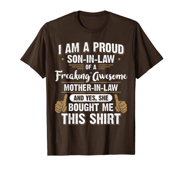 Proud Son In Law Of A Awesome Mother In Law T-Shirt, Mainly pictures 
Proud Son In Law Of A Awesome Mother In Law T-Shirt, Mainly pictures