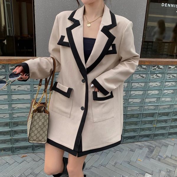 ladies overcoat casual female suit women jacket fashion women suits patchwork suit coat loose long elegant, White;black
ladies overcoat casual female suit women jacket fashion women suits patchwork suit coat loose long elegant, White;black