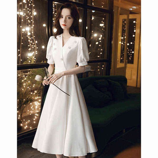 luxury party evening dress white evening 2021 banquet temperament hepburn style host can wear small at ordinary tim, Black
luxury party evening dress white evening 2021 banquet temperament hepburn style host can wear small at ordinary tim, Black