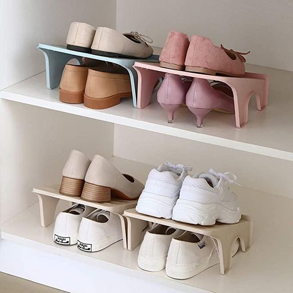 solid color shoe bracket double layer plastic saving space storage utensil white/ apricot/ grey/ pink (package of 4 pieces)
solid color shoe bracket double layer plastic saving space storage utensil white/ apricot/ grey/ pink (package of 4 pieces)