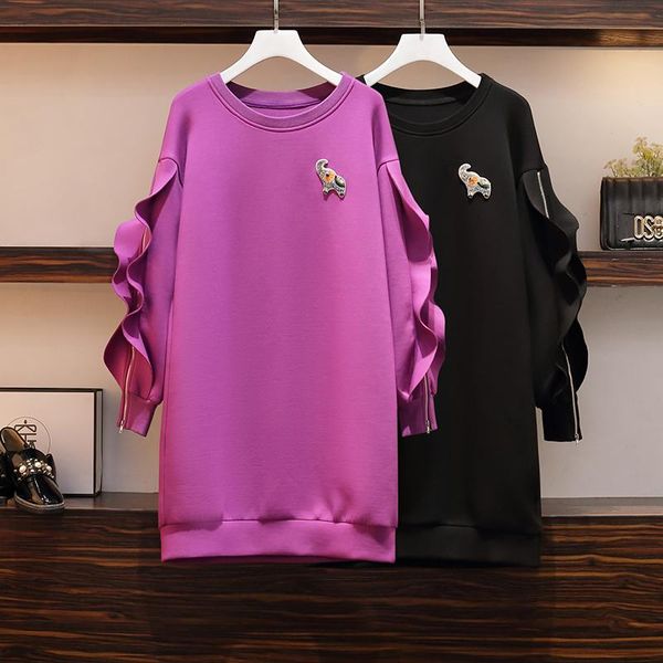 casual dresses ehqaxin plus size women long sweatshirt dress fashion ruffle patchwork zipper sleeve loose cotton pullover l-4xl, Black;gray
casual dresses ehqaxin plus size women long sweatshirt dress fashion ruffle patchwork zipper sleeve loose cotton pullover l-4xl, Black;gray