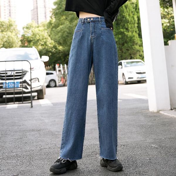women's jeans high waist straight baggy pants for women streetwear 2021 loose female denim ladies wide leg, Blue
women's jeans high waist straight baggy pants for women streetwear 2021 loose female denim ladies wide leg, Blue
