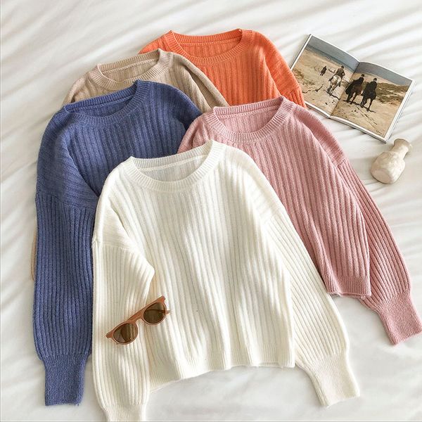 2021 new women solid sweater elegant o-neck casual knitted pullover autumn winter outwear cashmere jumper 2b99, White;black
2021 new women solid sweater elegant o-neck casual knitted pullover autumn winter outwear cashmere jumper 2b99, White;black