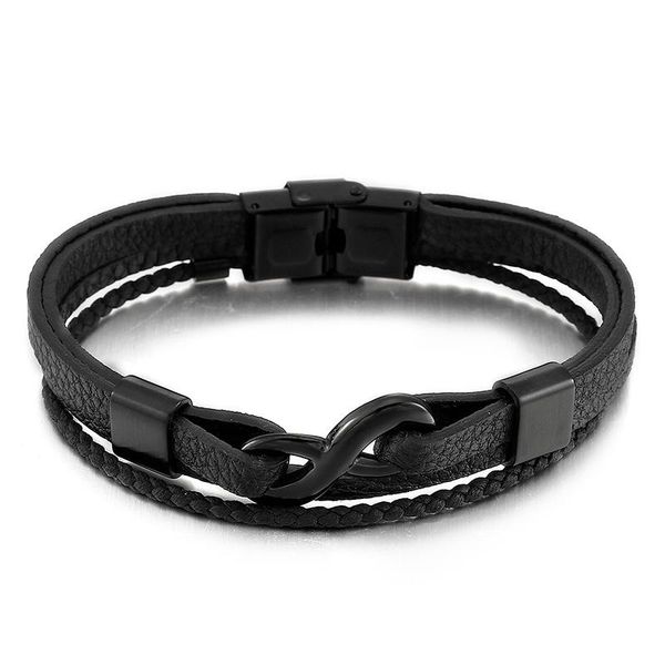 tennis hand woven geometric infinity multi-layer men's leather bangle western wholesale jewelry supplies 215*11mm, Golden;silver
tennis hand woven geometric infinity multi-layer men's leather bangle western wholesale jewelry supplies 215*11mm, Golden;silver