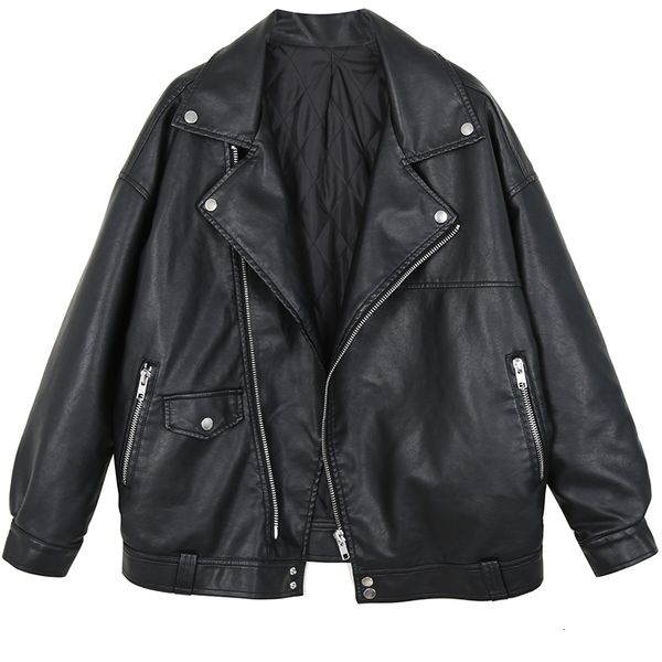 2021 new spring fashion women loose motorcycle faux leather jackets ladies long sleeve autumn black biker streetwear coats itpt
2021 new spring fashion women loose motorcycle faux leather jackets ladies long sleeve autumn black biker streetwear coats itpt
