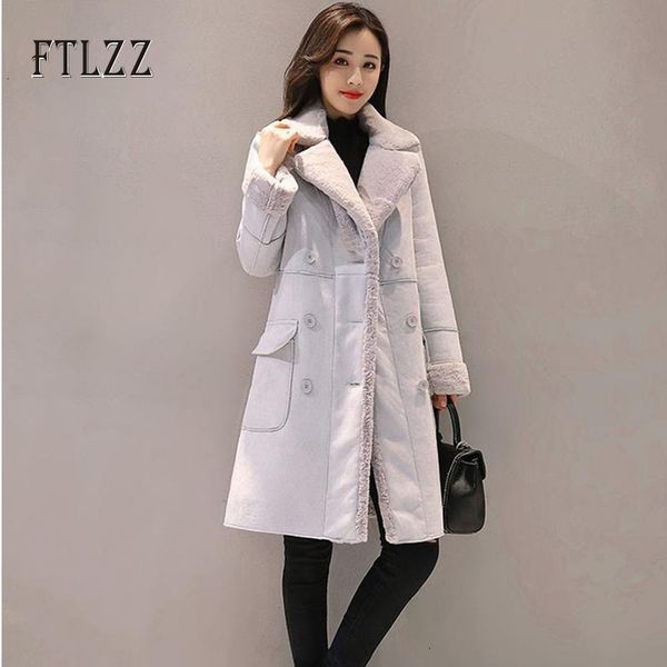 women fashion lamb wool lining coat winter 2021 new female thickening medium long turn-down collar double-breasted suede overco v191209, Black
women fashion lamb wool lining coat winter 2021 new female thickening medium long turn-down collar double-breasted suede overco v191209, Black