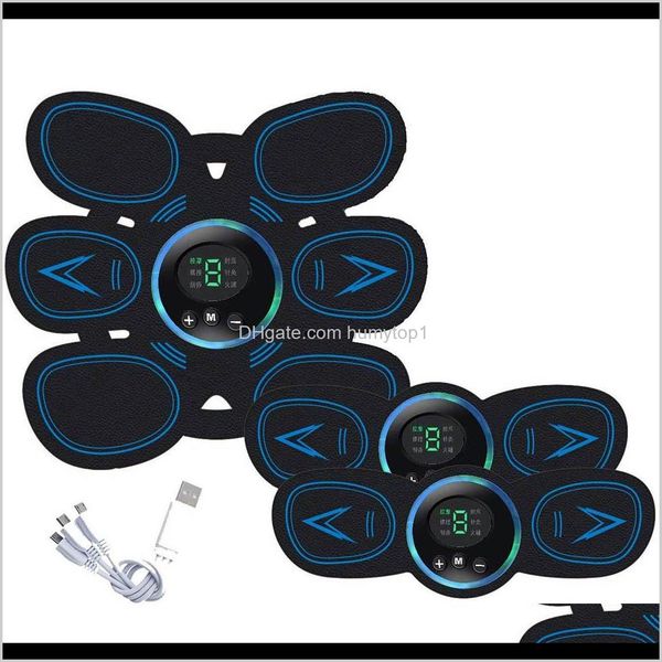 ems muscle stimulator with lcd display usb rechargeable abdominal muscle electroestimulador fitness training ab belt 201124 g9s2t dpoum