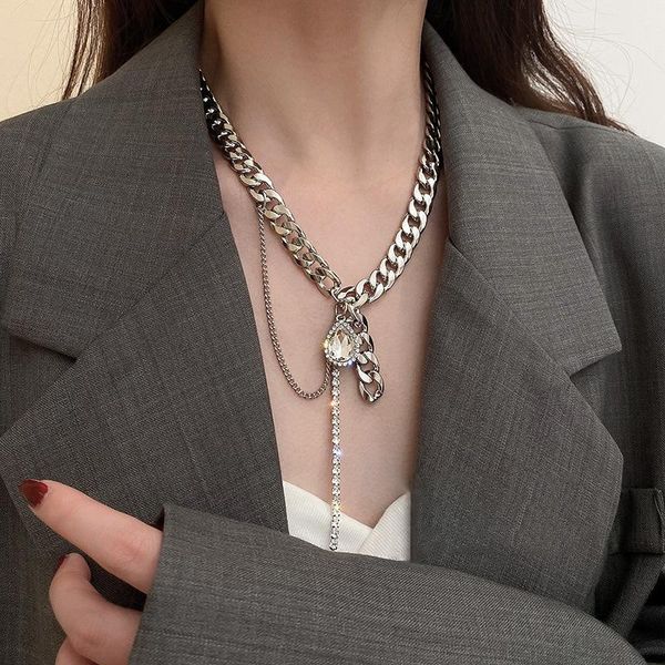 pendant necklaces cuban link necklace chain bracelet hip hop jewelry for women, Silver
pendant necklaces cuban link necklace chain bracelet hip hop jewelry for women, Silver