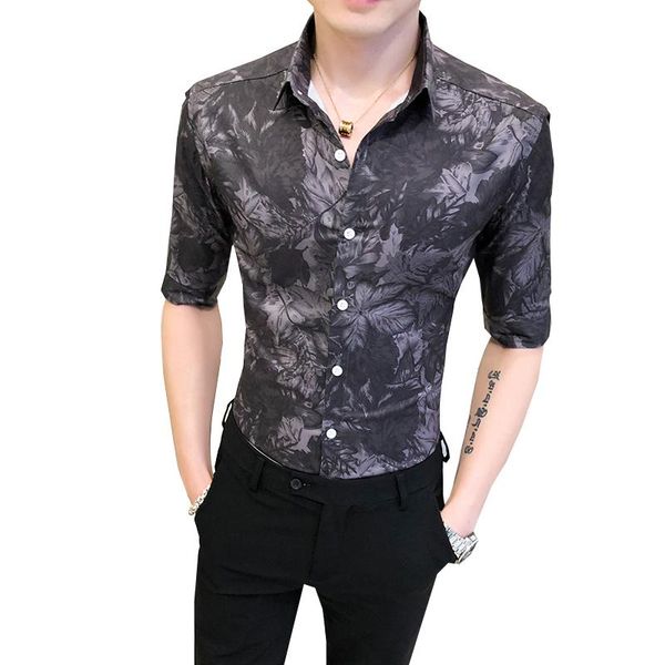 2021 hawaii shirts men summer designer print casual british style slim fit half sleeve blouses dress korean streetwear, White;black
2021 hawaii shirts men summer designer print casual british style slim fit half sleeve blouses dress korean streetwear, White;black