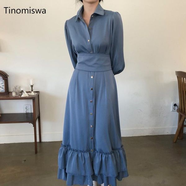 casual dresses elegant women dress korean chic turn down collar single breasted female fashion slim high waist lady vestidos a085, Black;gray
casual dresses elegant women dress korean chic turn down collar single breasted female fashion slim high waist lady vestidos a085, Black;gray