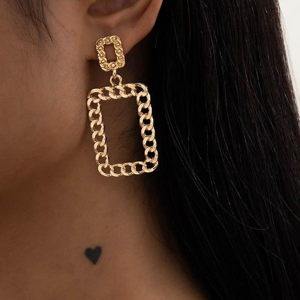 dangle & chandelier vintage hollow thick chains geometric square earrings for women temperament chain fashion jewelry brincos, Silver
dangle & chandelier vintage hollow thick chains geometric square earrings for women temperament chain fashion jewelry brincos, Silver